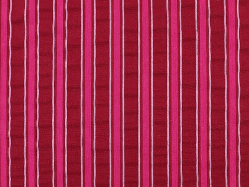 Dressmaking Fabric | Bailey Yarn Dyed Stripe Cotton - Wine | Fabric Godmother