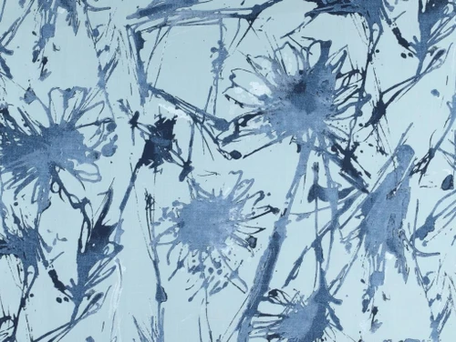 Dressmaking Fabric | Splatter Print Denim - Light Blue | Fabric Godmother 