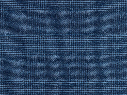 Dressmaking Fabric | Remiel Check Cotton Coating - Blue | Fabric Godmother