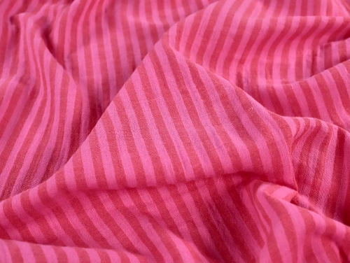 Dressmaking Fabric | Albert Stripe Double Gauze Cotton - Pink | Fabric Godmother
