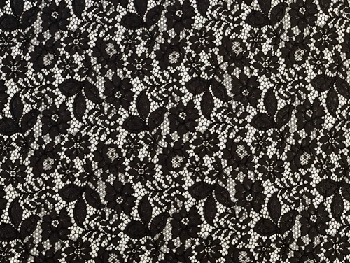 Dressmaking Fabric | Kerrington Floral Lace - Black | Fabric Godmother