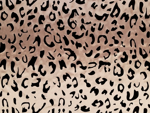 Dressmaking Fabric | Bria Animal Print Flocked Satin - Champagne | Fabric Godmother