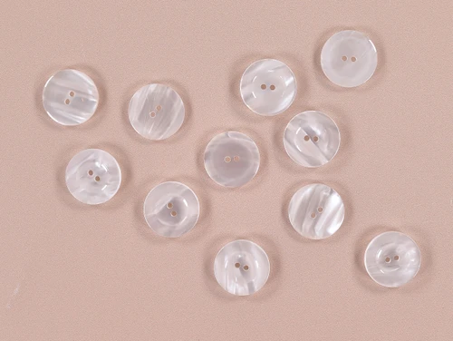 Haberdashery | High Shine Raised edge Button - 23mm - White | Fabric Godmother