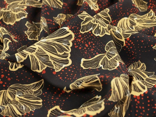 Dressmaking Fabric | Nina Floral Viscose Crepe - Grey | Fabric Godmother 