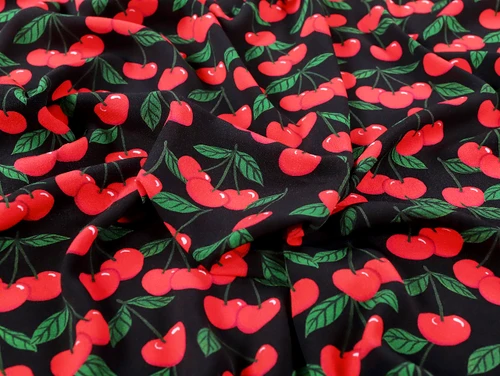 Dressmaking Fabric | Mon Cheri Viscose Crepe - Black | Fabric Godmother