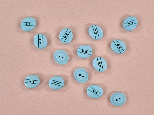 Dressmaking Fabric | Oval Button - 19mm - Sky Blue | Fabric Godmother 