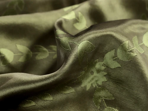 Dressmaking Fabric | Maria Floral Silk Brocade - Olive | Fabric Godmother 