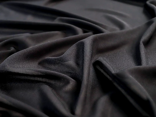Fabric | Mia Powernet Stretch Tulle - Black | Fabric Godmother