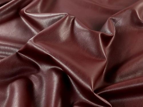 Dressmaking Fabric | Marianne Stretch Faux Leather - Burgundy | Fabric Godmother