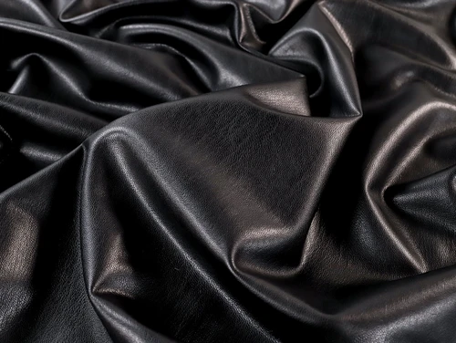 Dressmaking Fabric | Marianne Stretch Faux Leather - Black | Fabric Godmother