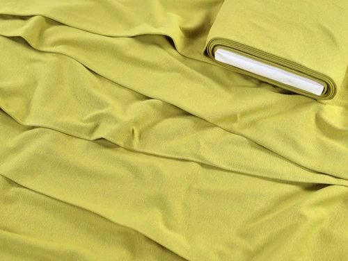 Dressmaking Fabric |  Organic Cotton Ribbing - Chartreuse | Fabric Godmother