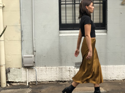 patterned slip skirt