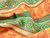 Dressmaking Fabric | Lilliana Cotton Jacquard - Orange and Green | Fabric Godmother