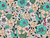Flora Crepe Backed Viscose Sateen - Aqua