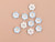 Haberdashery | Flower Power Button - 23mm - Light Blue | Fabric Godmother