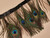 Haberdashery | Peacock Feather Trim - Emerald | Fabric Godmother 