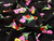 Dressmaking Fabric | Dominique Large Floral Cotton Lawn - Black | Fabric Godmother