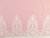Dressmaking Fabric | Stripe Embroidered Border Cotton - Red | Fabric Godmother 