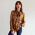 Sewing Kits | The Pussy Bow Blouse Kit - Ace Animal Metallic (sizes 6-20) | Fabric Godmother