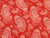 Dressmaking Fabric |   Haley Paisley Cotton Voile - Red | Fabric Godmotherv