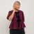Sewing Kits | The Fleur Blouse Kit - Rowan Gingham - Claret & Navy | Fabric Godmother