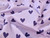 Dressmaking Fabric | Love Hearts Brushed Cotton Flannel - Lilac & Purple | Fabric Godmother 