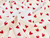 Dressmaking Fabric | Love Hearts Brushed Cotton Flannel - Ivory & Red | Fabric Godmother 