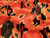 Dressmaking Fabric | Tamia Ikat Cotton Velvet -Orange | Fabric Godmother