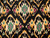 Dressmaking Fabric | Tamia Ikat Cotton Velvet - Black | Fabric Godmother
