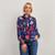 Sewing Kits | The Carnation Blouse Kit - Lady Luck Viscose Lawn - Navy | Fabric Godmother