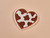 FG | Cow Print Heart Iron-on Patch - Brown | Fabric Godmother