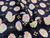 Dressmaking Fabric | Bijou Flower Stretch Denim - Navy | Fabric Godmother 