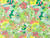 Dressmaking Fabric  | Tropics Green & Pink Stretch Cotton - Ivory | Fabric Godmother 