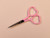 Heart Scissors - 9.5cm - Pink