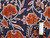 Dressmaking Fabric | Meara Floral Reversible Quilted Cotton - Navy | Fabric Godmother 