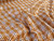 Dressmaking Fabric | Alexis Check Foil Cotton- Orange |Fabric Godmother