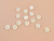 Dressmaking Fabric | Pearl Resin Button - 14mm  - White  | Fabric Godmother 