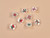 Cross Stitch Pearlescent Button - 24mm - Ivory