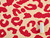 Dressmaking Fabric | Comet Animal Print Sweatshirt Fleece - Cream & Red | Fabric Godmother