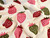Dressmaking Fabric | Strawberry Fields Sweatshirt Fleece - Ivory | Fabric Godmother