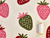 Dressmaking Fabric | Strawberry Fields Sweatshirt Fleece - Ivory | Fabric Godmother