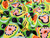 Dressmaking Fabric | Fruit Basket Cotton Canvas - Green | Fabric Godmother