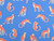 Dressmaking Fabric | Leopard Whispers Cotton Poplin - Blue | Fabric Godmother 