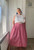 Dressmaking Fabric | Arden Gingham Seersucker - Red & Sky | Fabric Godmother 