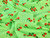 Dressmaking Fabric | Strawberry Fayre Viscose & Linen - Green | Fabric Godmother