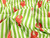 Dressmaking Fabric | Indria Lobster Stripe Hand Block Print -  Green | Fabric Godmother 