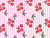 Dressmaking Fabric | Cherry Stripe Hand Block Print -  Pink | Fabric Godmother 