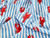 Dressmaking Fabric | Indria Lobster Stripe Hand Block Print - Light Blue | Fabric Godmother 
