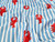 Dressmaking Fabric | Indria Lobster Stripe Hand Block Print - Light Blue | Fabric Godmother 