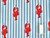 Dressmaking Fabric | Indria Lobster Stripe Hand Block Print - Light Blue | Fabric Godmother 